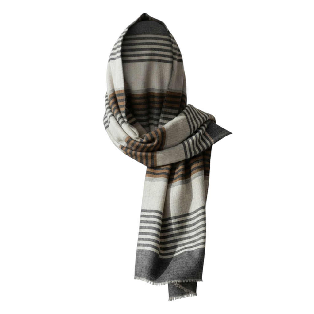 Dark Brown Wool Scaf